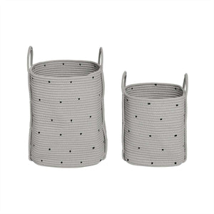 Panier en Corde de Coton Dot - Lot de 2