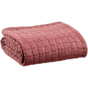 Couvre-lit Swami Sienne 240x260 - vue générale avec texture douce