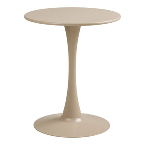 Table Bistro Meira en acier taupe avec vue de face