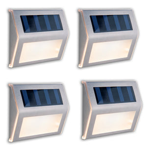 4 régler la lumière extérieure solaire LED, pour l'extérieur, la lampe murale et le plastique en acier, avec une LED intégrée