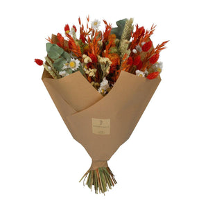 Bouquet classique de fleurs sèches orange