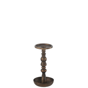 Bougeoir J-Line Jere - métal - marron