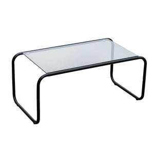 Table basse Ventana en verre et fer, design minimaliste