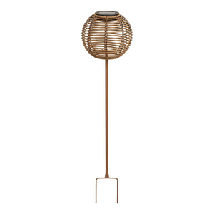 Lampe Carlisle en métal, vue de face avec panneau solaire