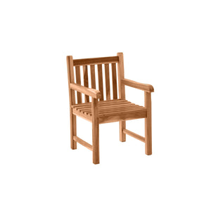 Fauteuil de jardin en teck avec accoudoirs élégants