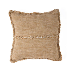 Housse de Coussin à Franges Sahara - Marron Naturel - 50x50