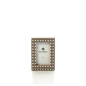 Le cadre taille diamant - Blanc Marron - 5x7