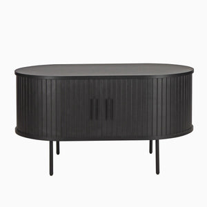 Table basse noire Moebilia avec pieds métalliques