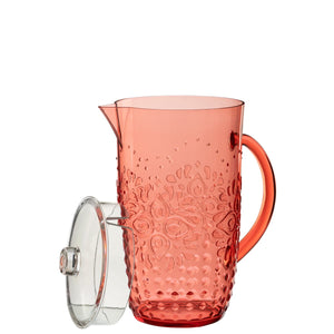 Carafe J-Line rouge en plastique, vue de face