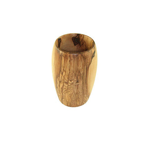 Tasse en bois d'olivier - vue de face avec texture naturelle