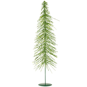 Sapin de Noël J-Line en paillettes vert foncé, vue de face.