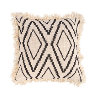 Housse de coussin en coton noir 50x50 cm