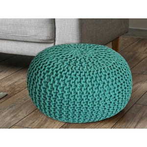 Pouf Ø 55 h 37 h 37 tabouret de tricot siège de planche de sol de pouf durable