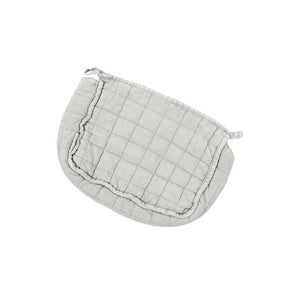 Trousse de toilette matelassée Charlotte vieux bleu
