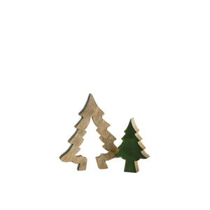 Puzzle Arbre en Bois Vert/Naturel - Vue de face avec détails