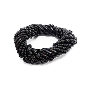 Le Rond de Serviette Perlé - Noir