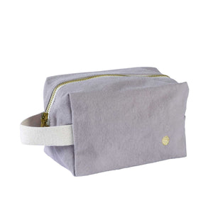 Pochette avec pois brodé or
