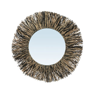 Le Miroir à Franges en Raphia - Noir Naturel - M