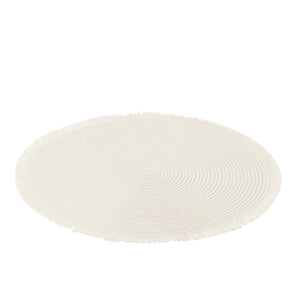 J-Line set de table Rond - papier - blanc