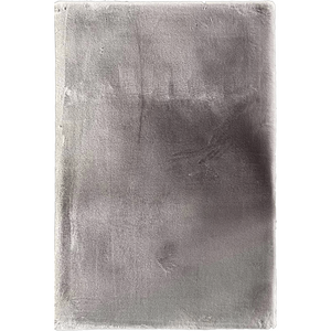 Tapis moelleux gris 80x300cm
