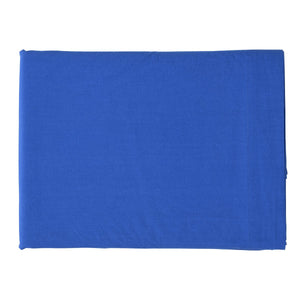Drap plat en coton biologique bleu