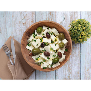 Coquille de décoration de bol en bois 20 ou 25 cm d'aliments.