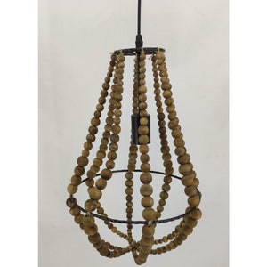 suspension en bois naturel