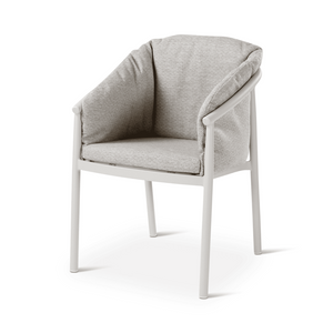 Chaise outdoor Liv Castle Line en aluminium coloris Dune