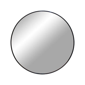 Miroir Madrid noir avec cadre en aluminium, design circulaire élégant
