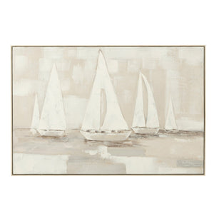 Tableau J-Line Tog - acrylique sur toile - blanc/marron