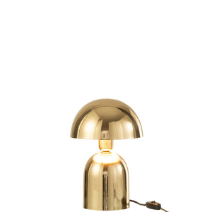 J-Table Champignon de Lampe en métal doré brillant vue de face