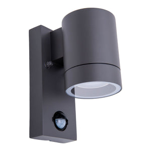Lampe murale extérieure "Romb" avec détecteur de mouvement, aluminium colorant en anthracite, minuterie, lampe modifiable, 7 x 12,5 x 16,4 cm