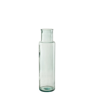 Vase J-Cylindre en verre recyclé, transparent et élégant