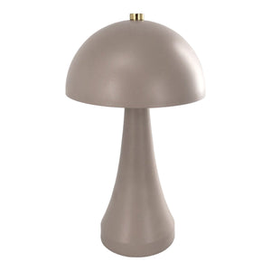 Lampe de table LED Liss en métal beige, design scandinave