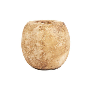 Bougeoir Cavestone en crème, design élégant et artisanal