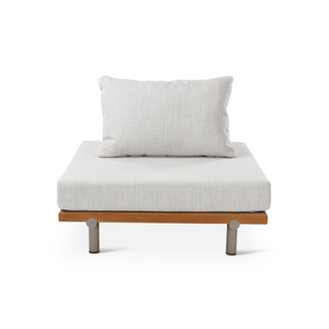 Module outdoor Emilio Castle Line en teck naturel 95 cm