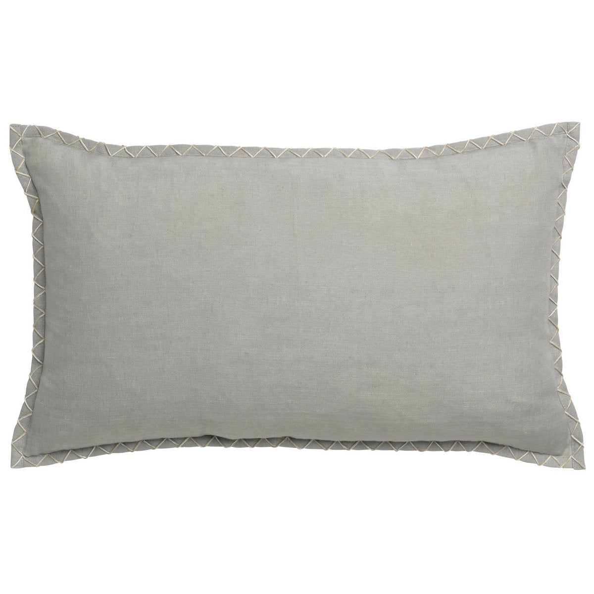 Coussin Vivaraise Nala perle posé sur un canapé