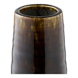 Vase en céramique marron, vue latérale