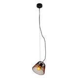 Pendant lampe "Korie", pendentif en métal en noir, avec socket E27, Ø20cm, pour le salon et le bureau.