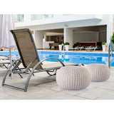 Pouf Premium Ø45 cm Seat tabouret à tricot Pouf à l'intérieur de la terrasse Pool Garden Sustainable