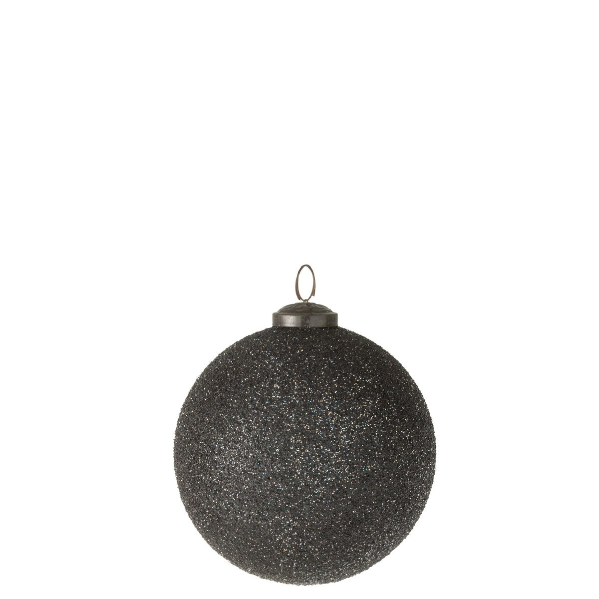 Boule de Noël J-Line en verre violet avec éclats scintillants