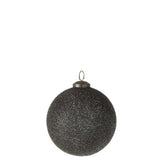 Boule de Noël J-Line en verre violet avec éclats scintillants