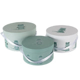Set de 3 boîtes Dragon en papier blanc et vert menthe par J-Line