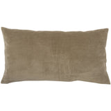 Coussin uni Elise Ficelle 30 x 50 - vue avant avec texture velours