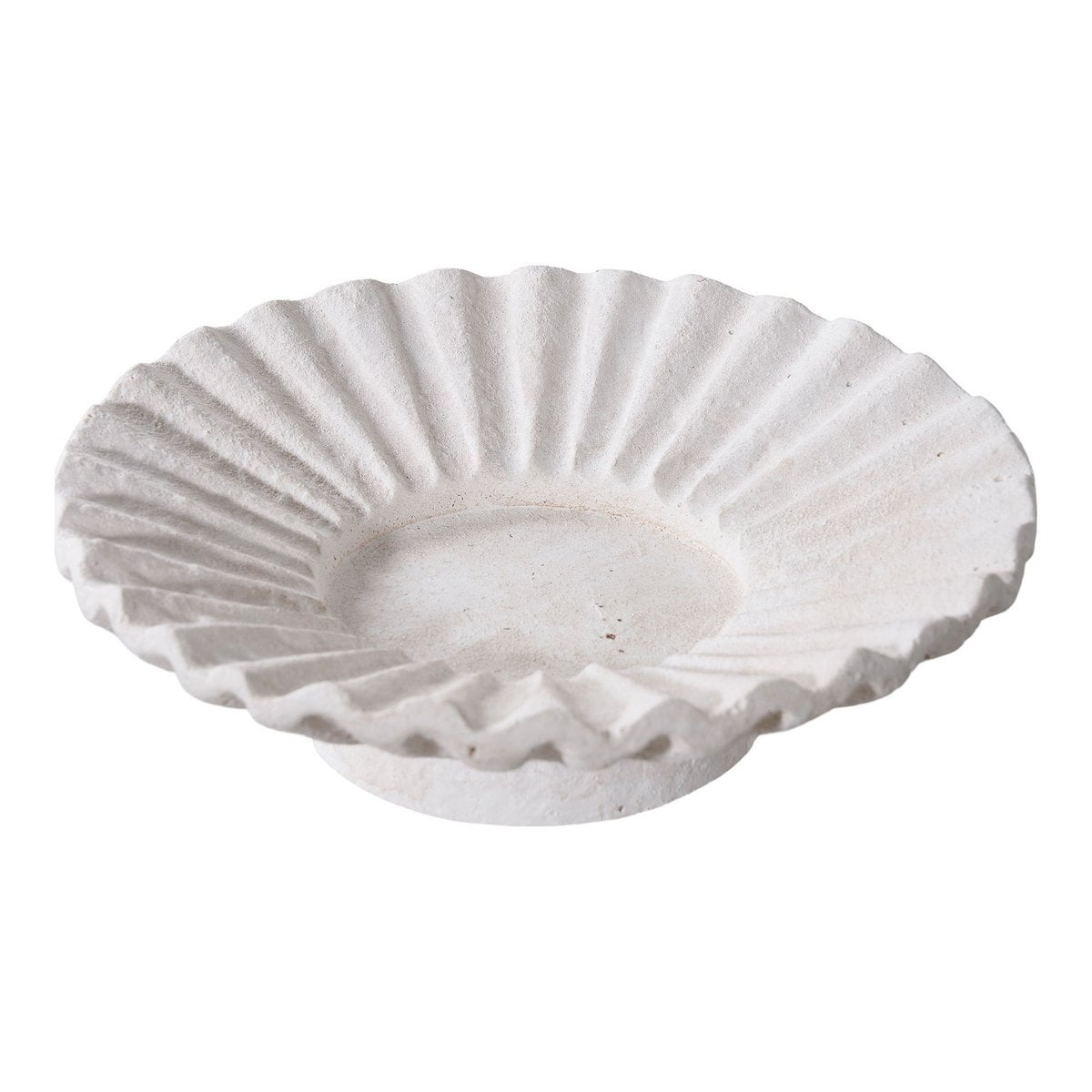 Bougeoirs en céramique blanche sur fond neutre