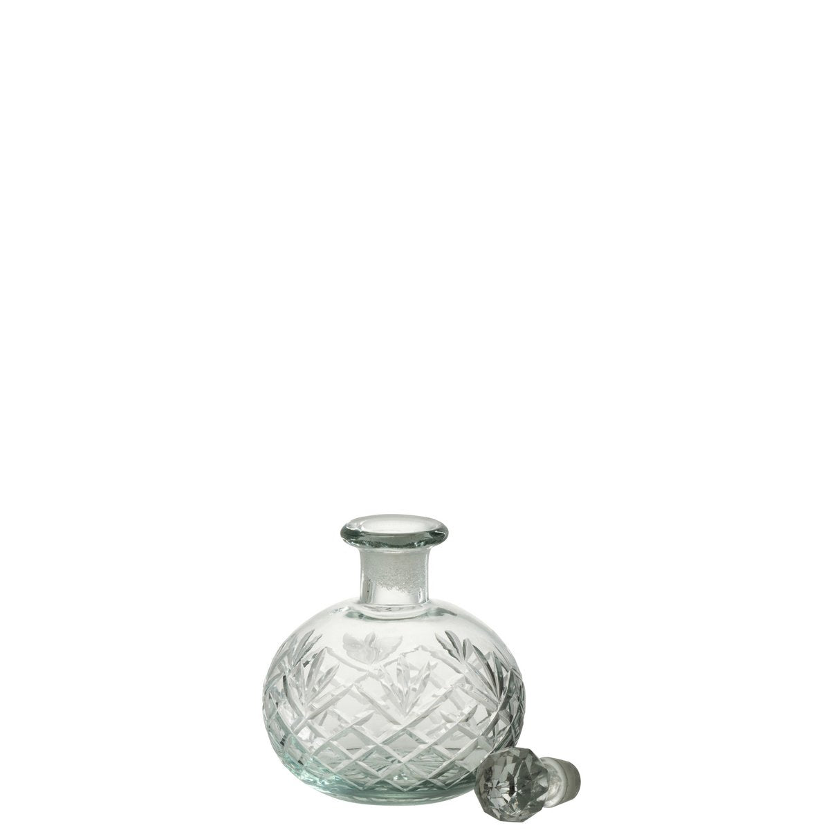 Bouteille décorative J-Line en verre transparent, design moderne et élégant.