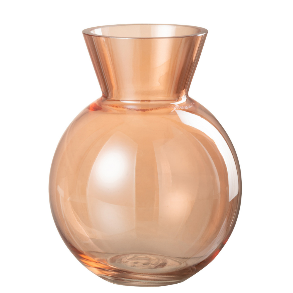 Vase Lucy J-Line en verre orange, design moderne et élégant