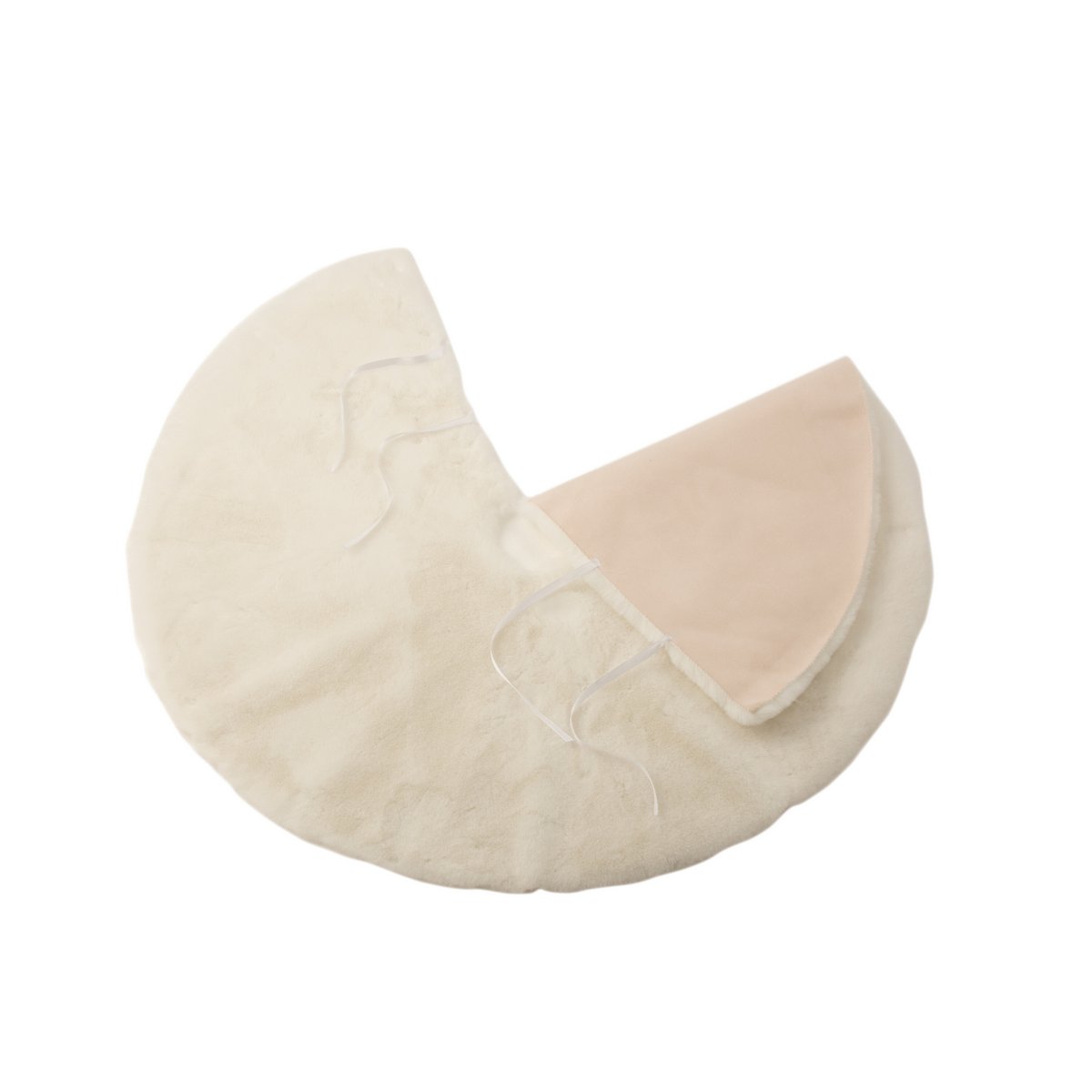 J-Line Jupe Sapin de Noël Ronde Polyester Blanc