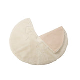J-Line Jupe Sapin de Noël Ronde Polyester Blanc