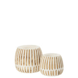 Pot de fleurs Ying blanc, vue latérale montrant le design scandinave